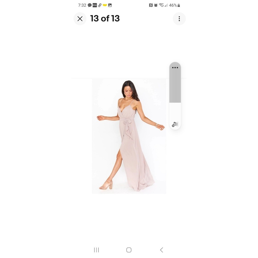 Show Me Your Mumu‎ Liz Maxi Dress Dusty Blush Crisp NWT Size M